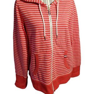 Tommy Hilfiger Striped French Terry Hoodie Red Orange (Vermilion)  - NWT